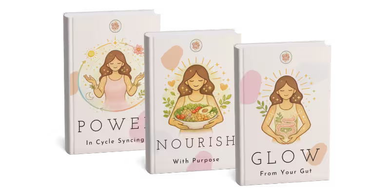 Girl Gut Power, Nourish and Glow eBook covers